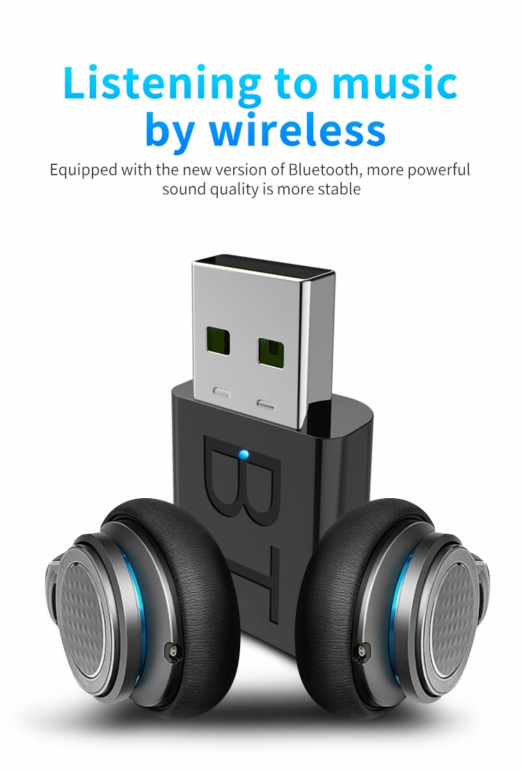 2 в 1 беспроводной Bluetooth 5,0 приемник адаптер USB Bluetooth передатчик стерео аудио наушники адаптер для ТВ динамик автомобильный комплект