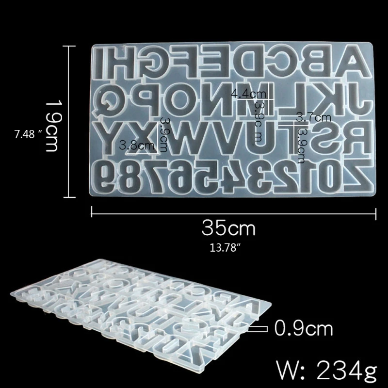 

English Letter Pendant Resin Mold Kit Alphabet Resin Casting Mold Art Craft Tool