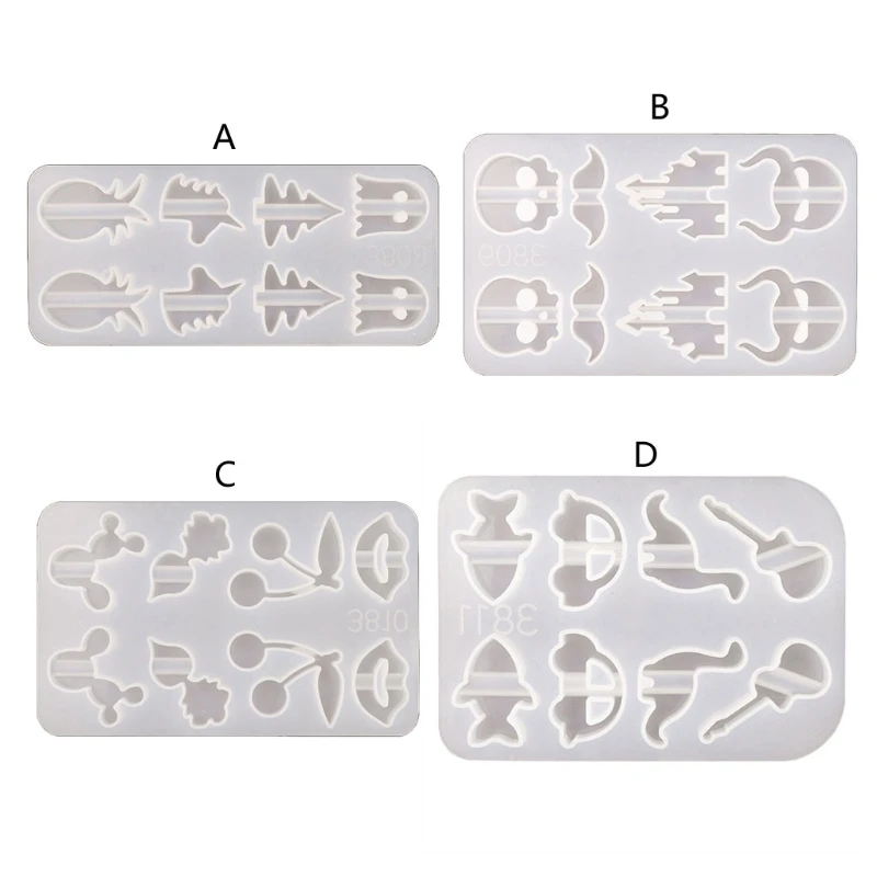 

Crystal Epoxy Resin Mold Fruit Animal Straws Decoration Buckle Silicone Mould DIY Crafts Jewelry Decorative Casting Tools