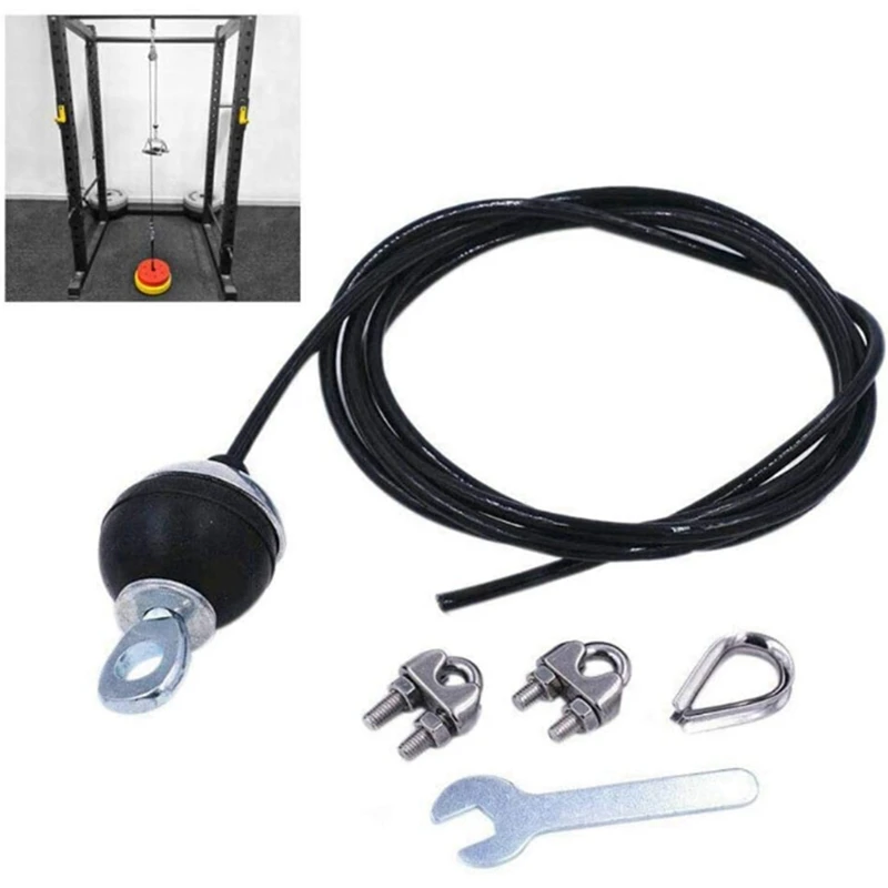 

1 Set Home Gym Fitness Adjustable Steel Wire Rope 2M & 2 Pcs Knee Support Brace Knee Supports Knee Warming Equipment