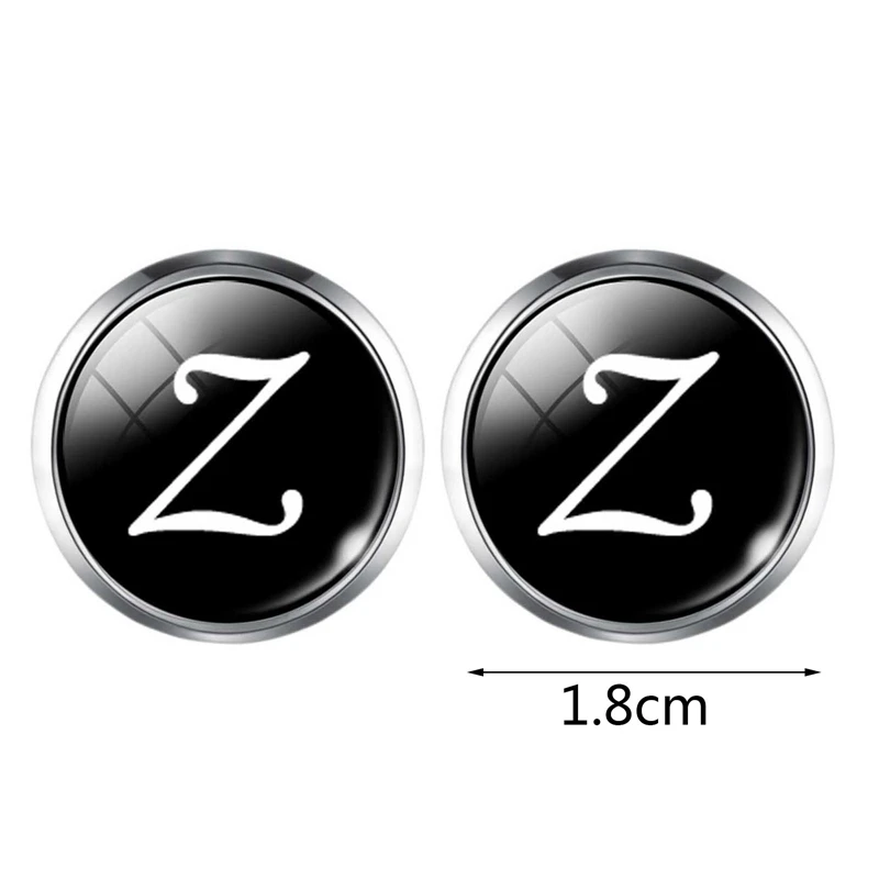 

26 Letters Men's Cufflinks Men's Fashion A Z Single Letter Cufflinks Men Shirts Wedding Dress Accessories Gifts 1.8cm New 1pair