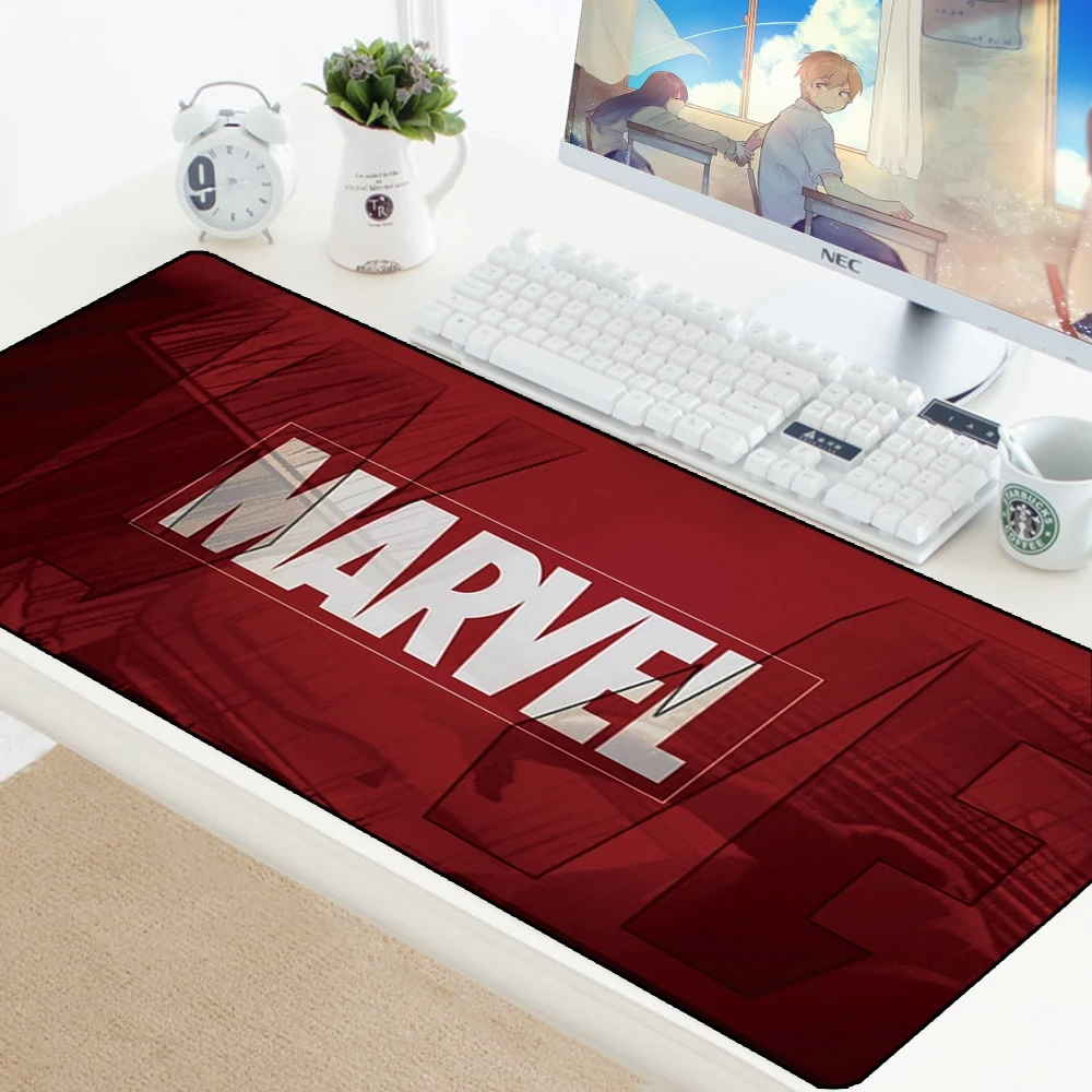 С логотипом комиксов Marvel коврик для мышки в стиле аниме компьютерный игровой коврик для мыши Клавиатура геймер ноутбук мультфильм коврик стол с мышкой PC Большой стол защита