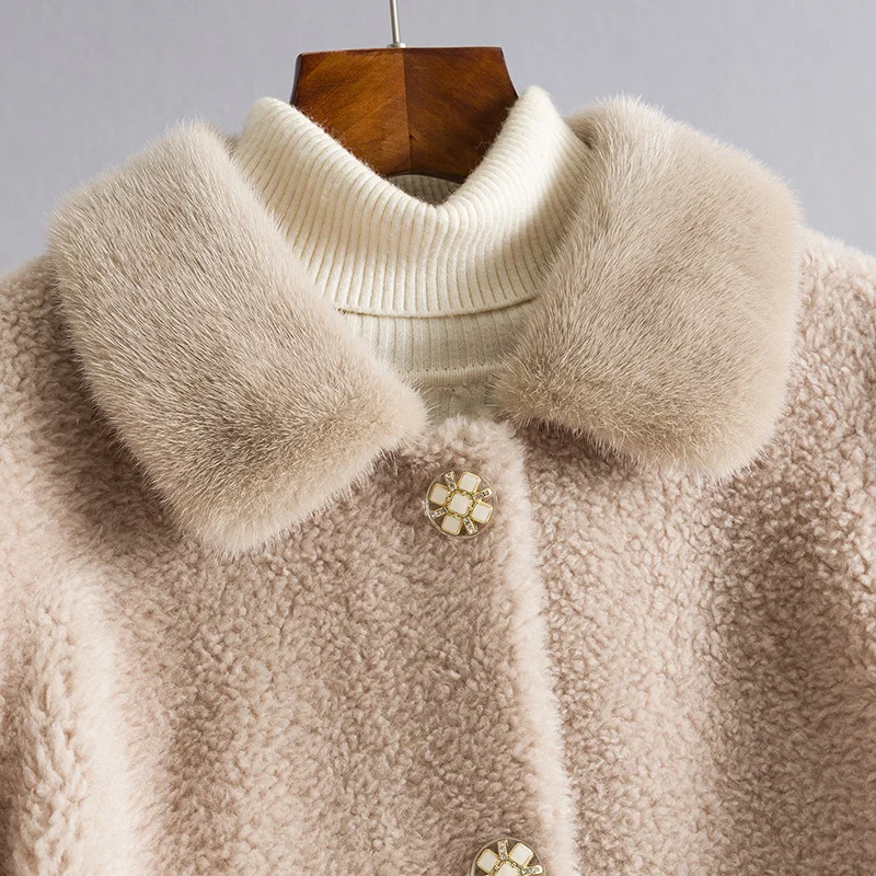 

Korean style Steina particle fleece wool coat sheep cut fleece fur coat women's fur off-season special offer