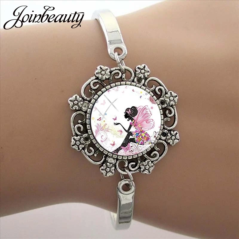 JOINBEAUTY красочная бабочка Девочка велосипед шар узор браслет стекло кабошон