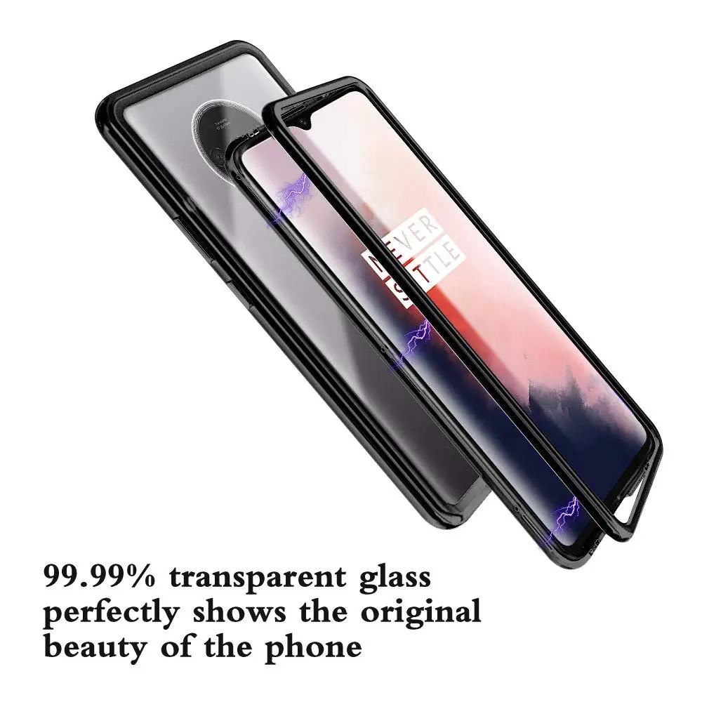 Магнитный чехол для Oneplus 7 7T 8 8T 9 Pro Nord Cover 2 в 1 металлический бампер с двухсторонним