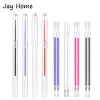 4pcs heat erasable pen case 8pcs ink disappear fabric marker refills for dressmaking leather fabric diy patchwork sewing tools