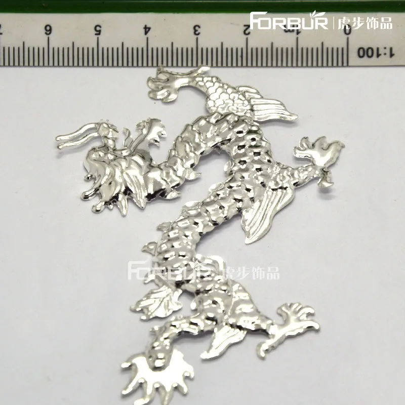 

5 pieces of women's necklace Dragon Pendant imitation gold, white K, silver, bronze DIY accessories antique jewelry cool man