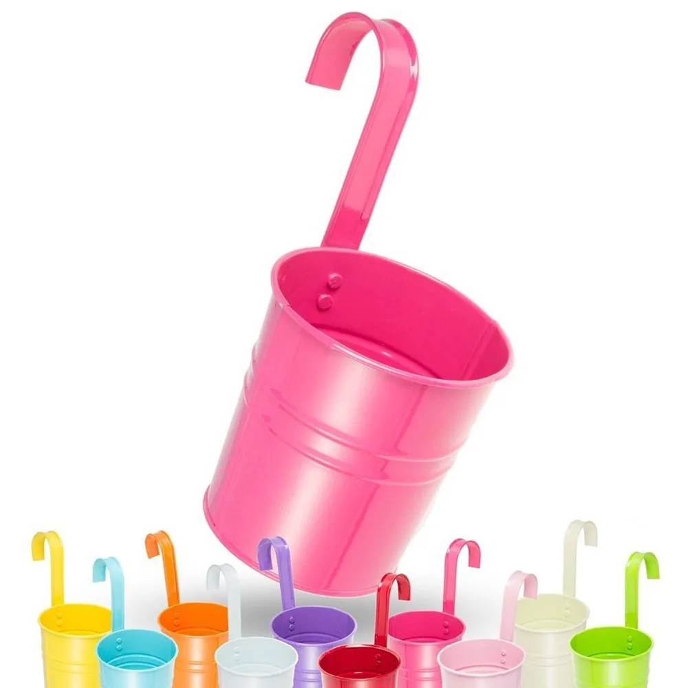 10 шт. Висячие металлические ведра балкон садовые горшки цветочные растение