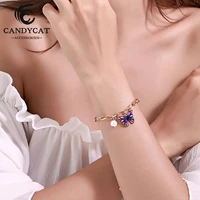 fantasy color butterfly bracelets temperament pearls pendant chain bracelet thick chain punk street link for women girl party