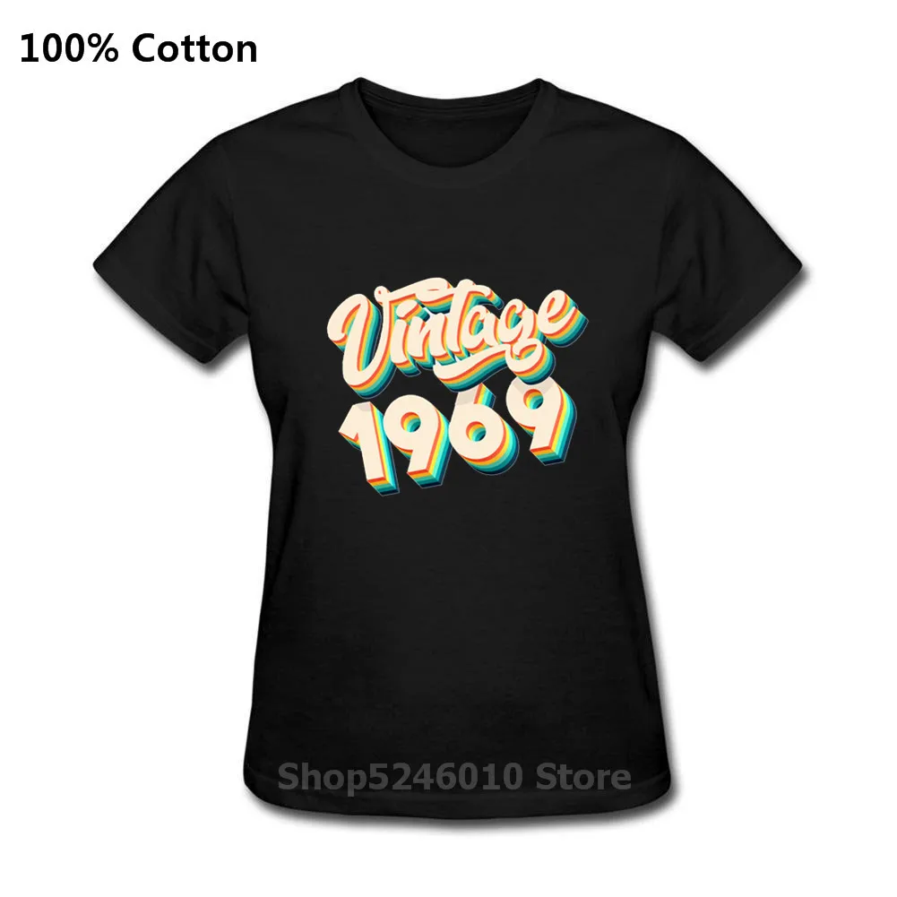 Женская Винтажная футболка с 50 летним днем рождения хипстерская вечерняя для