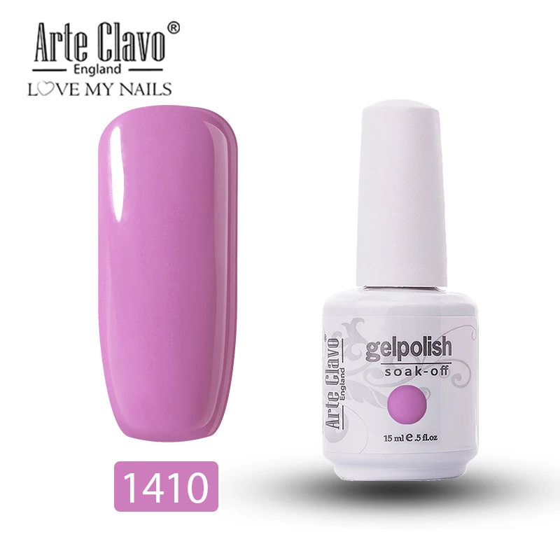 1410 Arte Clavo 15 мл 244 Цвет УФ-гель для ногтей База Светодиодный Гель-лак для ногтей Гибридный впитывающий лак для ногтей Краска Гель-лак Gellack - Цвет: 1410