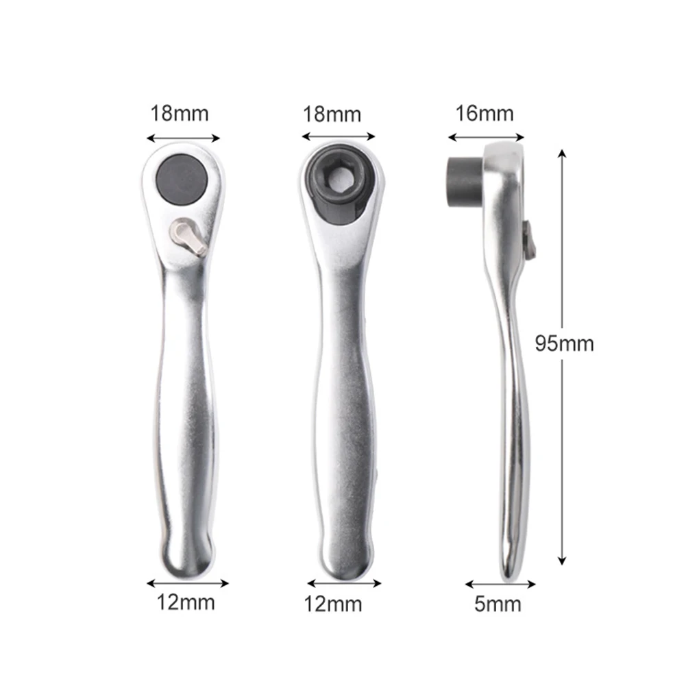 

1/4 (6.35mm) hexagonal bit interface 72-Tooth 1/4 mini ratchet screwdriver handle for auto repair furniture installation
