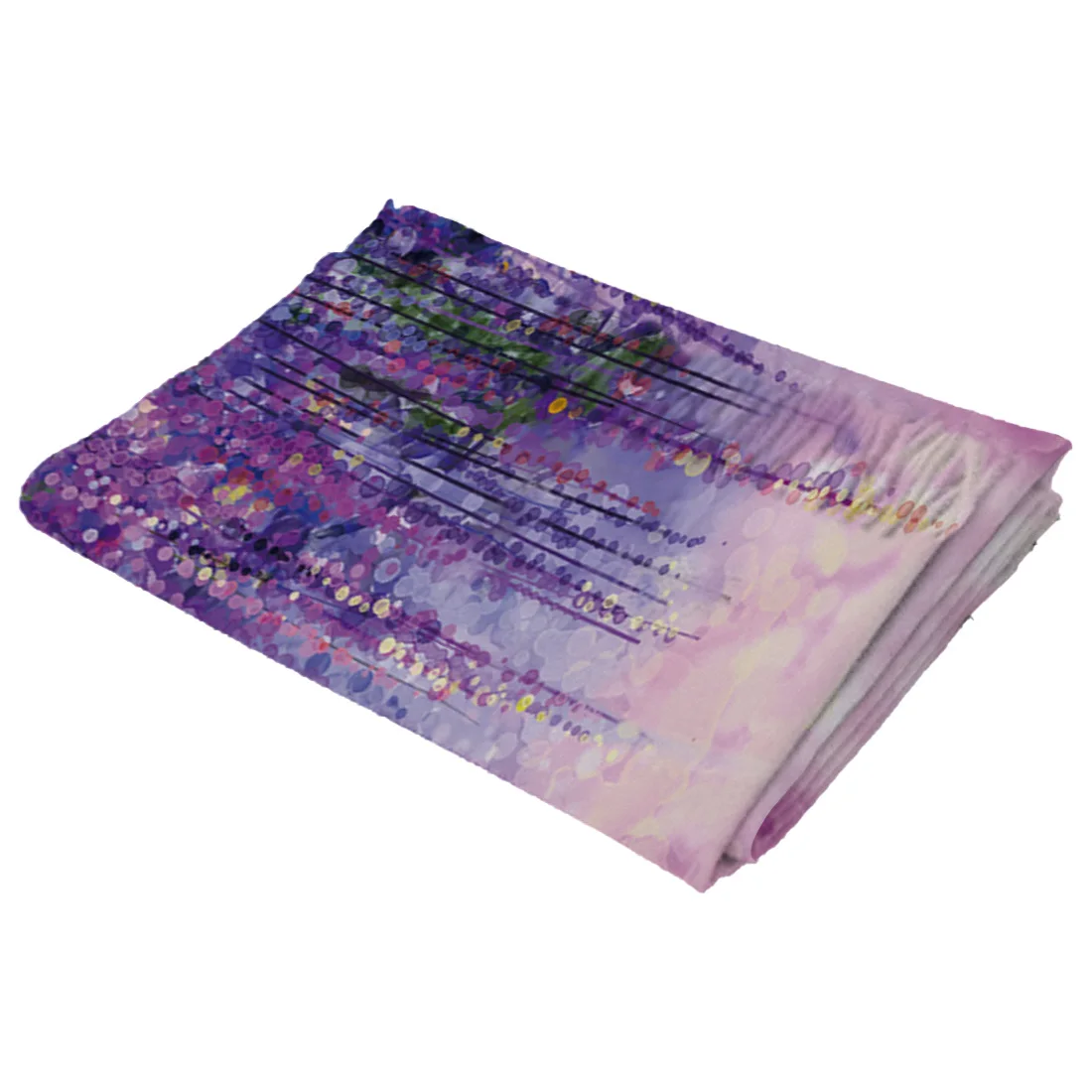 Женский зимний шарф с рисунком маслом фиолетовый художественный мужской