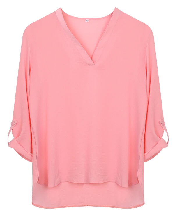 Женская шифоновая блузка с длинным рукавом на осень и весну повседневные