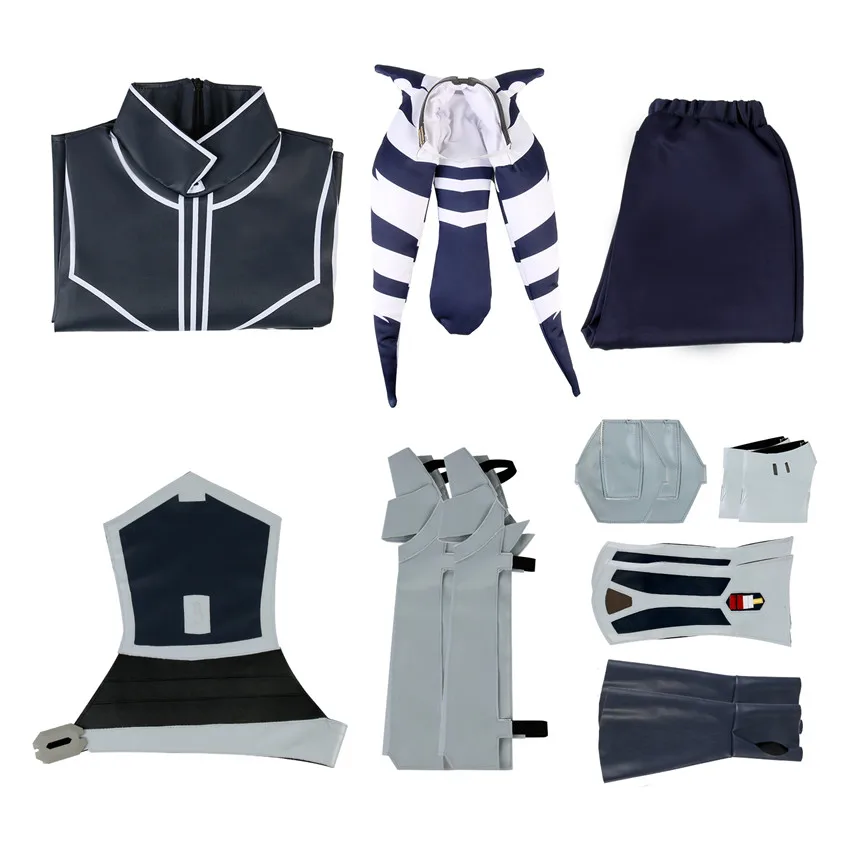 Ahsoka Tano Косплей Звездный костюм женское платье наряды Хэллоуин карнавальные