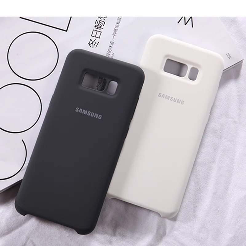 Оригинальный жидкий силиконовый чехол для Samsung Galaxy S8/S8 Plus мягкий шелковистый