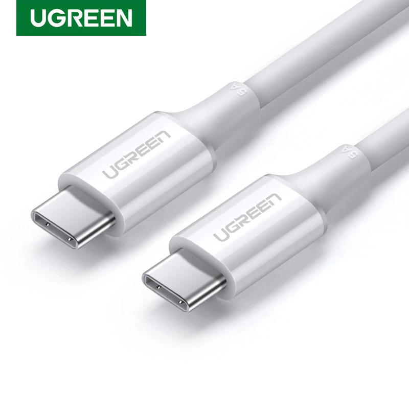 Кабель Ugreen с usb type c на 100 Вт 5 А 1 м 2 быстрая зарядка PD для xiaomi ноутбука pro Samsung macbook