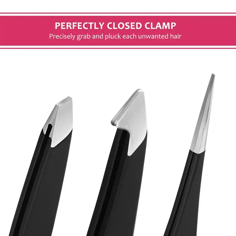 3 шт./компл. Профессиональный пинцет для бровей из нержавеющей стали точечный