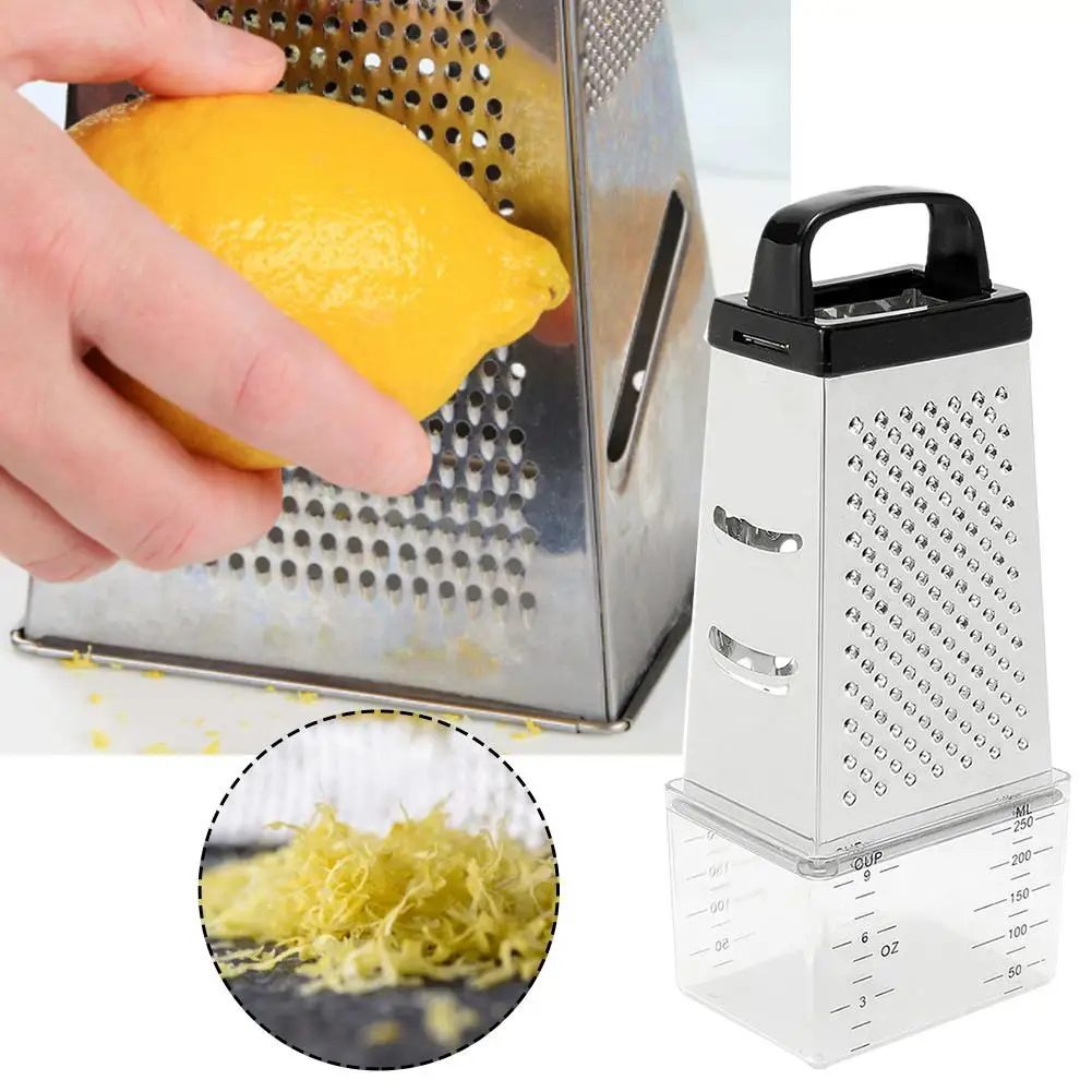 Черный/белый случайный 4 односторонние лезвия Сырная терка для овощей Морковь