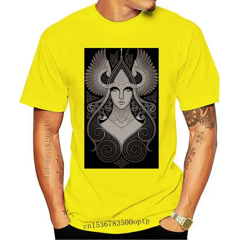 

Viking T-Shirts Valhalla Freyja T Shirts Men Unique Clothes Novelty Round Collar 100% Cotton Tee Shirt