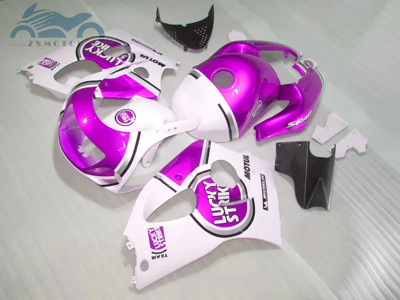 Purple Fairing Набор обтекателей на заказ для SUZUKI SRAD GSXR 600 GSX R750 1996 1998 2000 GSX R600 96-00 белый синий фиолетовый зеленый оранжевый+ бак - Цвет: Purple Fairing