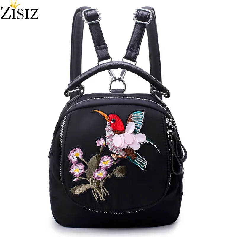 Новая мода вышивка 3D птица шаблон Женский рюкзак высокое качество Прочный