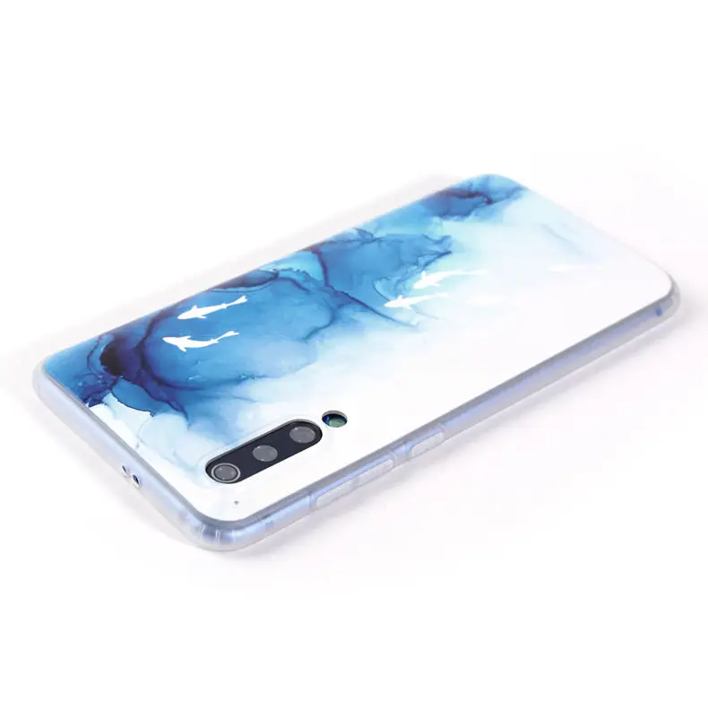 Летние градиент чернила рыбы из жидкого силикона чехол для xiaomi MI9 MI9SE MI8 MI8SE MI8Lite, MIX3 MIX2S MIX2 MI6 6X A2