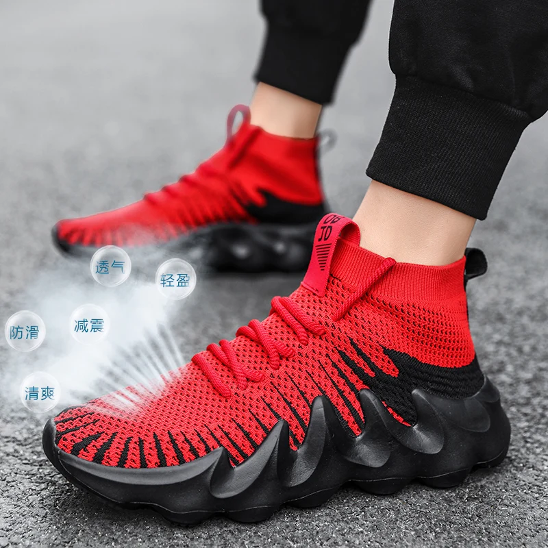 

Men's shoes high-top socks shoes comfortable breathable casual shoes sports shoes trendy shoes mesh shoes running shoes