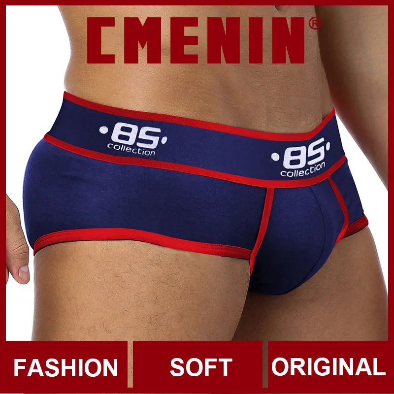 Мужские хлопковые трусы C удобные с буквенным принтом сексуальное нижнее белье