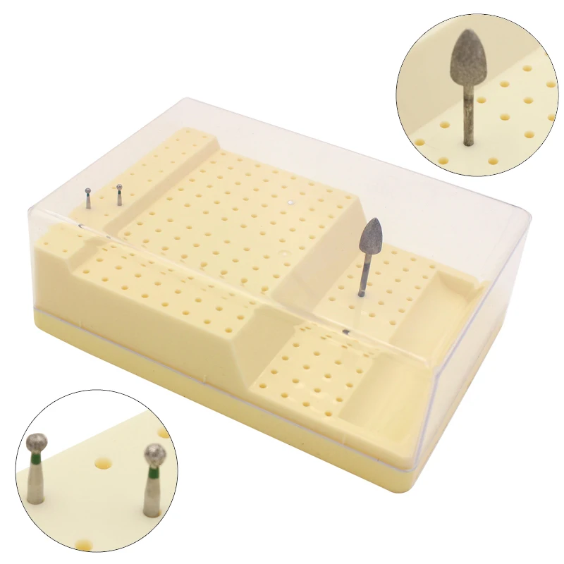 

168 Holes Plastic Dental Burs Box Dental Bur Sterilizer Block Holder Autoclave Case Disinfection Box Dentistry Product