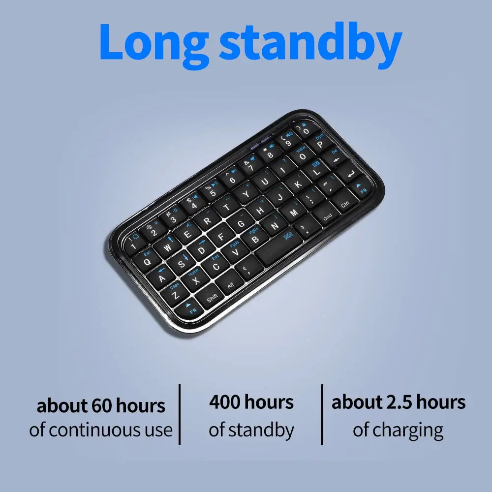 

Pocket Bluetooth Keyboard Mobile Phone Universal Wireless External Bluetooth Keyboard Micro USB Port Pocket Size Portable