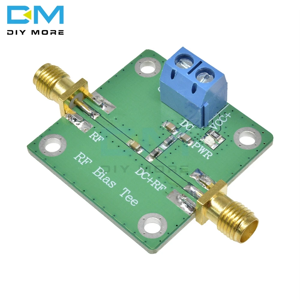 DC Bias 10-6000MHz 6GHz RF Tee Broadband Microwave DC Bias Blocker for HAM Radio RTL SDR LNA Low Noise Ham Radio Amplifier