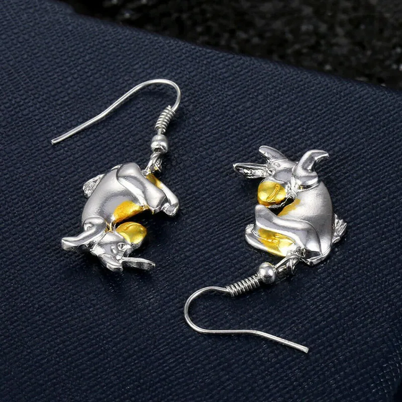 

Hot Sale Two Colors Lovely Little Donkey Animal Pendant Dangle Earrings for Women Party Wedding Engagement Jewelry