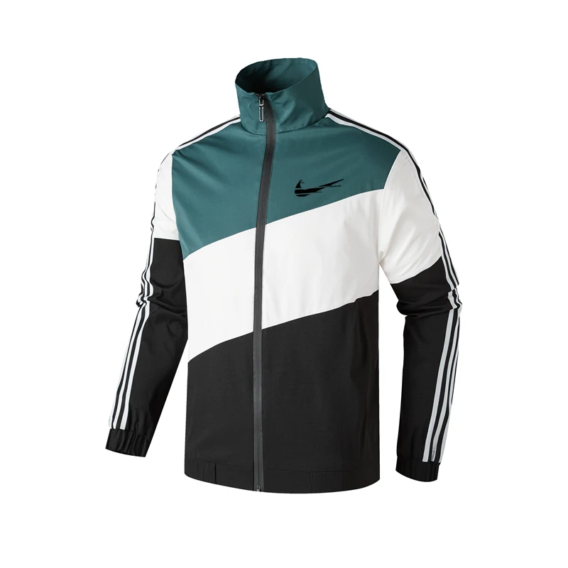 

Hot Sale Splicing Windbreaker Jacket Men Autumn Outdoor Thin Hooded IКNIKEС Jacket Men Large size Zipper Jacket