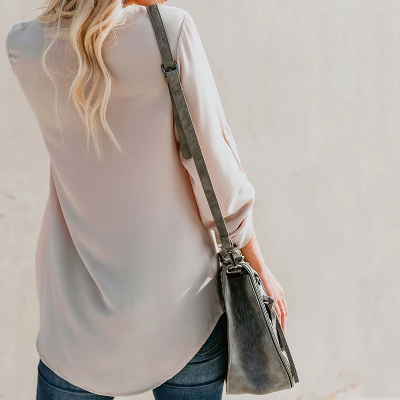 Блузка Женская Базовая с V-образным вырезом осенняя | одежда