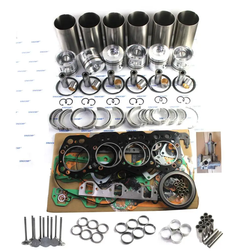 

Капитальный ремонтный комплект + Масляный насос для Doosan Daewoo DB58T DB58TIS двигатель SOLAR 225LC 130 Запчасти для экскаватора