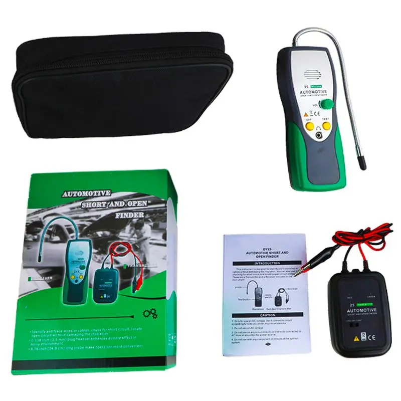 

Автомобильный прибор для поиска коротких и открытых замыканий DY25, кабельный трекер, инструмент для ремонта автомобиля, кабель, провод