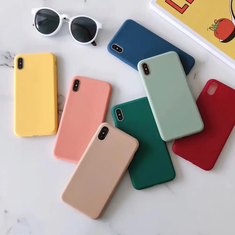 Чехол для телефона яркого цвета Apple iPhone X XR 11 Pro XS Max чехол 8 7 6S 6 милые мягкие