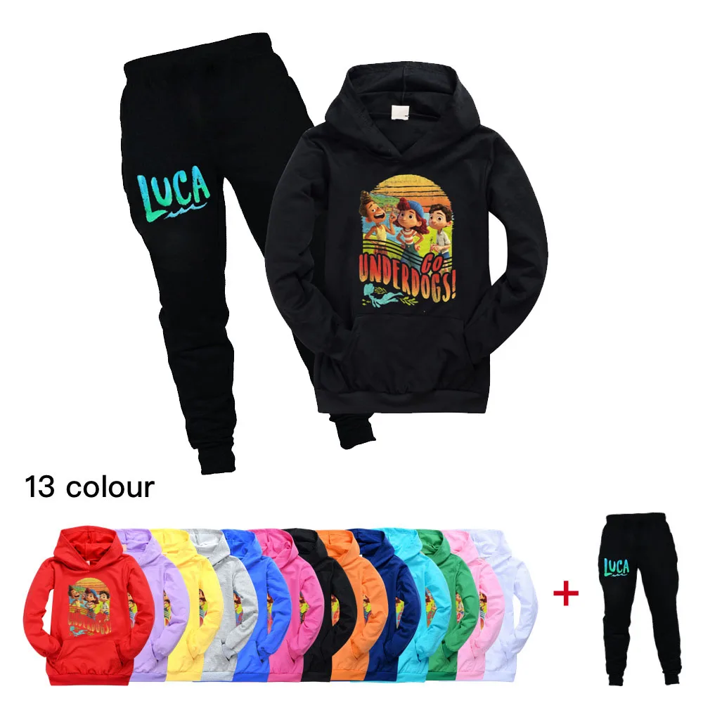 

Movie Luca Children's 2021 Autumn winter hoodie fashion cotton cardigan boy long-sleeved warm suit girl sweatshirt kids clothes