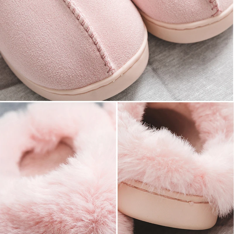 Женские домашние тапочки зимняя теплая обувь женские шлепанцы на плоской