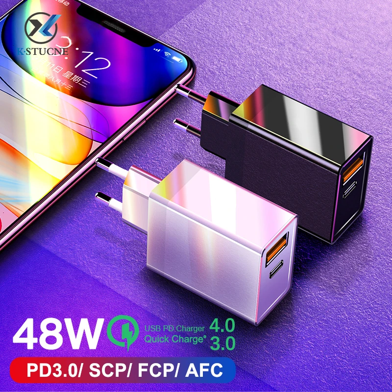 Быстрое зарядное устройство 4 0 3 45 Вт USB PD для Xiaomi Redmi Note 9 Pro настенное адаптер ЕС