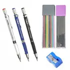 1 @ # толстый 2,0 мм запасной механический карандаш, дополнительная покупка, стандартные запасные стержни 2B, карандаш для резки и письма, набор канцелярских принадлежностей