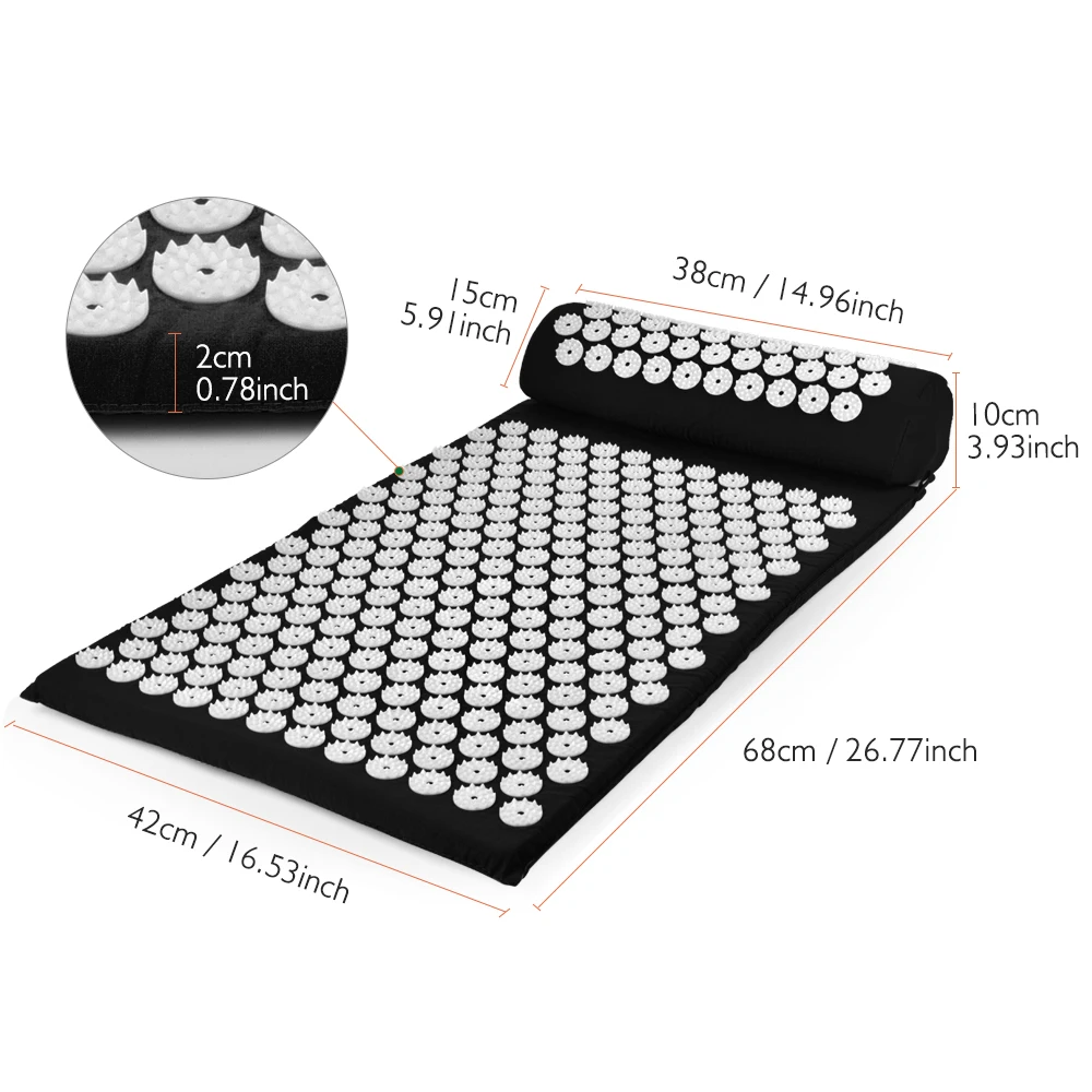 Массажная подушка коврик для акупрессуры снятие стресса боль в спине теле