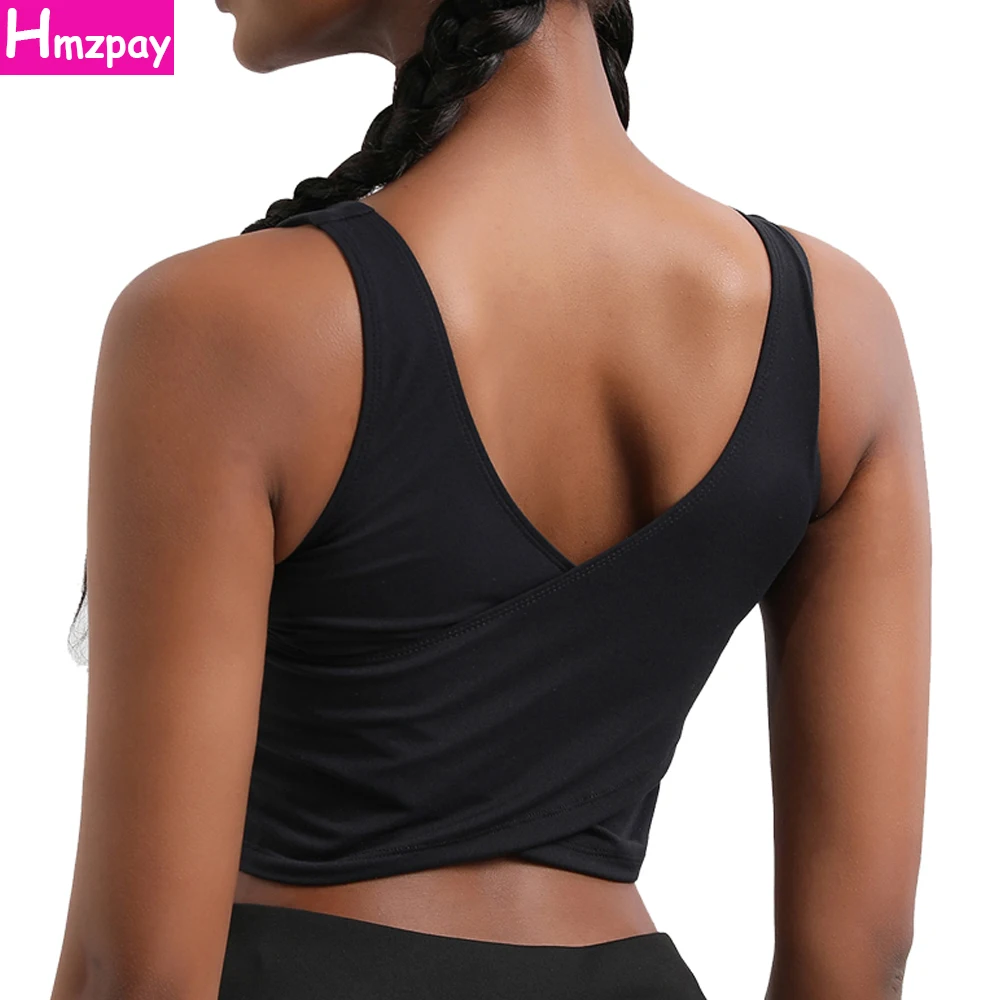 

Женский бесшовный сексуальный бюстгальтер для йоги ударопрочный спортивный короткий топ для бега пуш-ап жилет для тренировок красивое ниж...