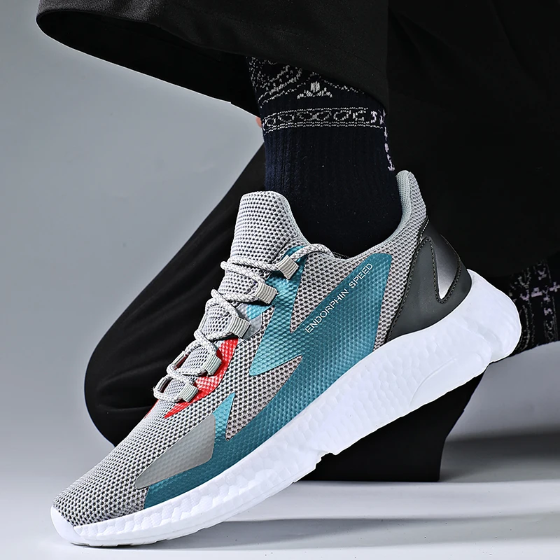 

QGK Spring/Summer Men Casual Sport Shoes For Male Outdoor Fashion Light Weight Breathable Running Sneaker Trainers
