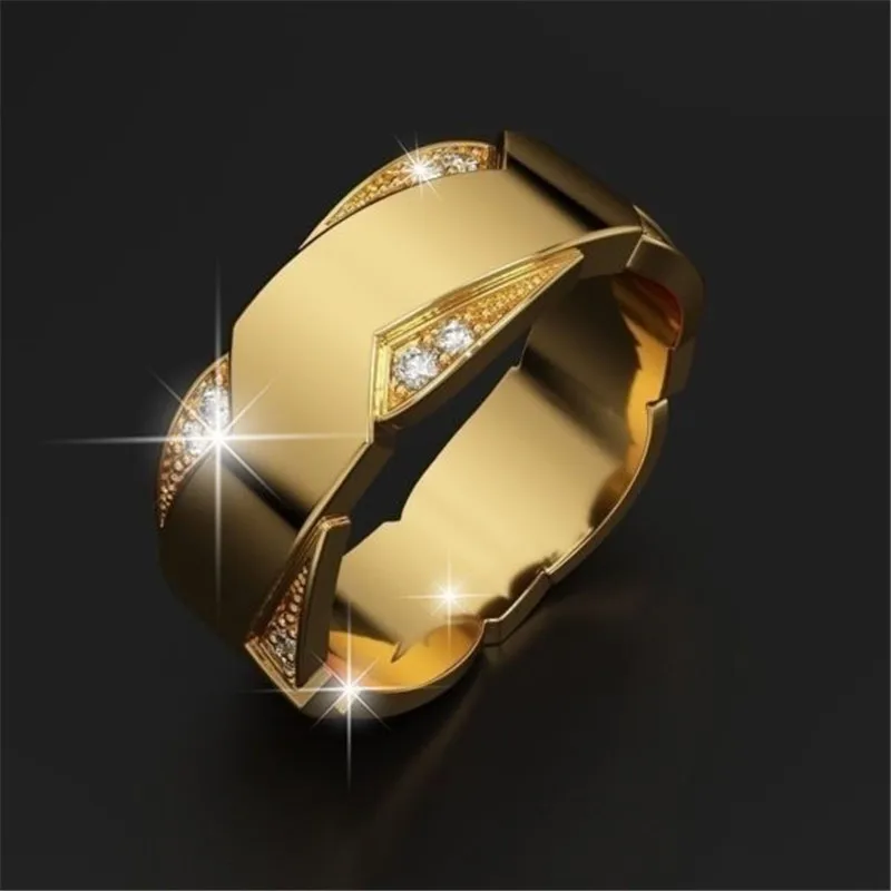 Blaike New Fashion Statement Geometric Men Gold Ring Creative Zinc Alloy Irregular Rings For Personality Jewelry Gifts | Украшения и