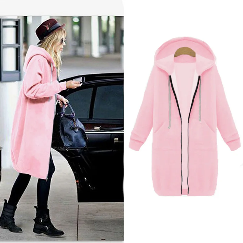 

Spring Bts Women Hoodie Zipper Long Coat Ladies Sweatshirt Plus Size 5XL Casual Loose Oversized Jacket 1 Coat Women Pullover