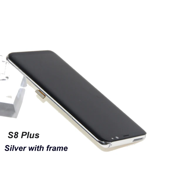S8 plus silver frame ЖК-экран для Samsung Galaxy S8 G950 G950F S8 Plus G955 G955F сборка супер Amoled Замена с рамкой - Цвет: S8 plus silver frame