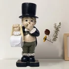 Туалетный дворецкий с держателем рулонной бумаги, украшение из смолы для ванной, очень мило, для украшения дома