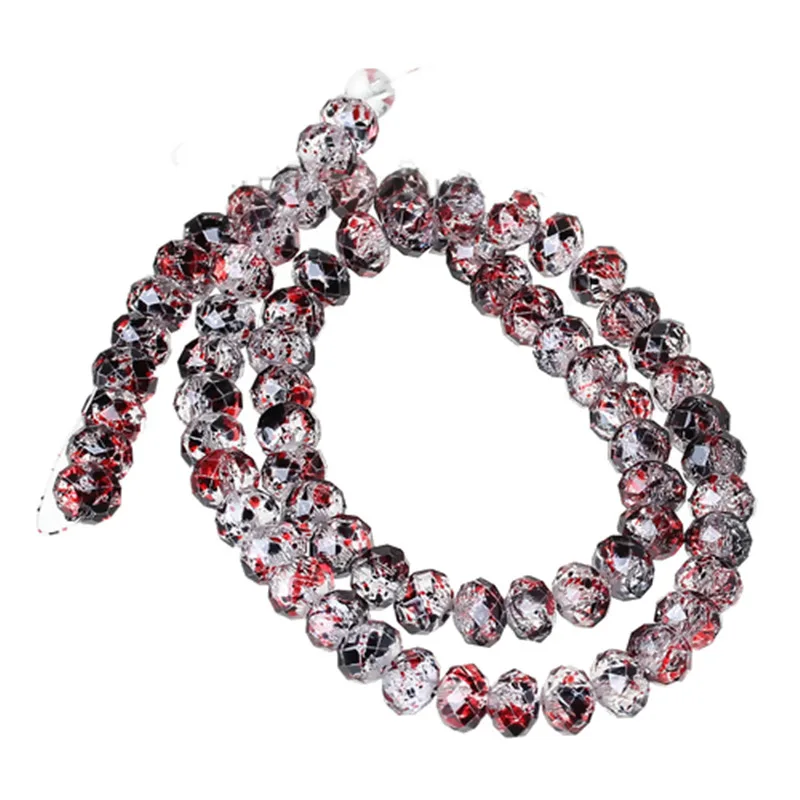 

DoreenBeads Faceted Crackle Glass Loose Beads For Jewelry DIY Findings Colorful Beads Handmade Necklace Earrings Components